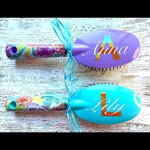 Personalized, Full size 9 1/2” Hair Brush makes a great stocking stuffer.